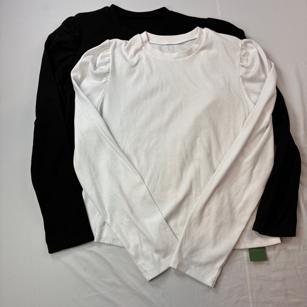 Remidoo Puffed Sleeve Tops. XXL, fits Large/XL, Bundle of 2